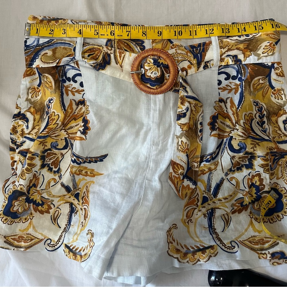 Joie 100% Linen High Waist Floral Shorts - Picture 4 of 6